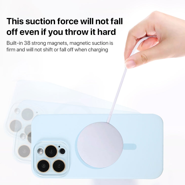 For iPhone 13 MagSafe Liquid Silicone Full Coverage Phone Case with Lens Film(White) - iPhone 13 Cases by buy2fix | Online Shopping UK | buy2fix