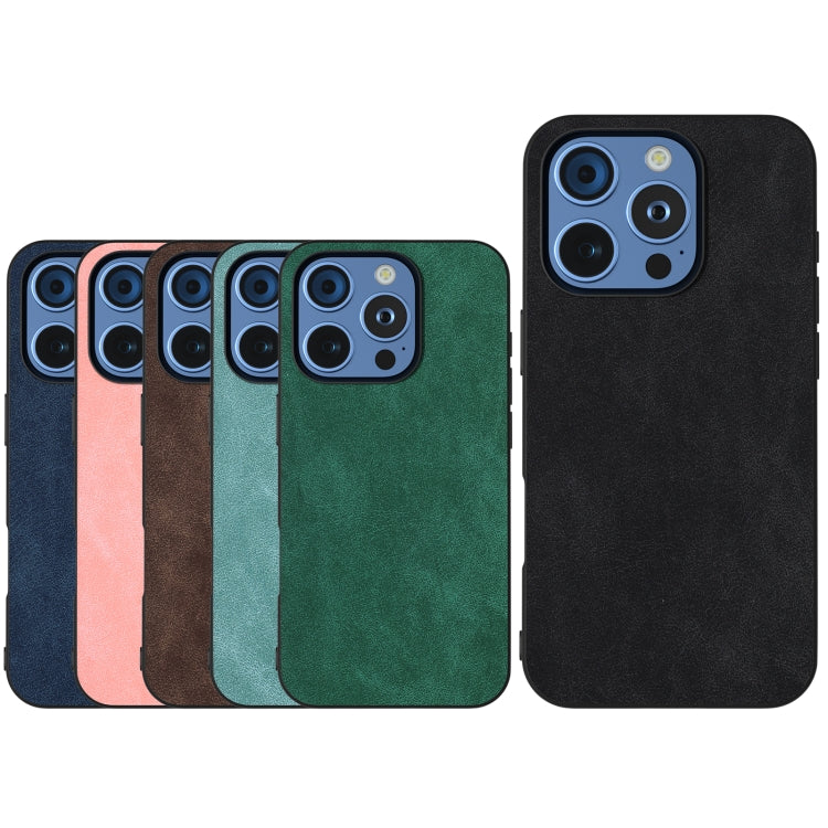 For iPhone 16 Pro Black Frame PU Leather Full Coverage Phone Case(Blue) - iPhone 16 Pro Cases by buy2fix | Online Shopping UK | buy2fix