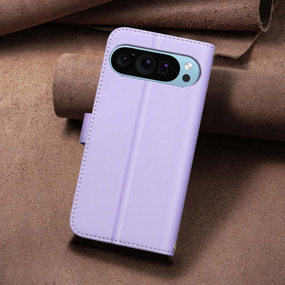 For Google Pixel 9 Square Texture Leather Phone Case(Purple) - Google Cases by buy2fix | Online Shopping UK | buy2fix