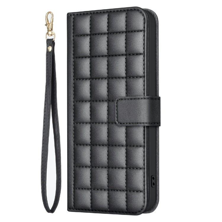 For Samsung Galaxy S25 Ultra 5G Square Texture Leather Phone Case(Black) - Galaxy S25 Ultra 5G Cases by buy2fix | Online Shopping UK | buy2fix