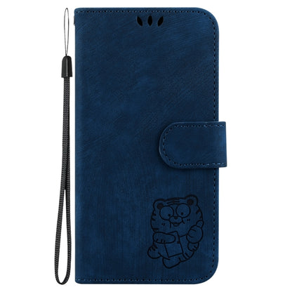 For Samsung Galaxy S25 Ultra 5G Little Tiger Embossed Leather Phone Case(Dark Blue) - Galaxy S24 Ultra 5G Cases by buy2fix | Online Shopping UK | buy2fix