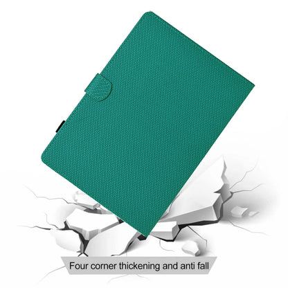 For Samsung Galaxy Tab S9 / S9 FE Solid Color Fiber Texture Smart Tablet Leather Case(Lake Green) - Galaxy Tab S9 Cases by buy2fix | Online Shopping UK | buy2fix