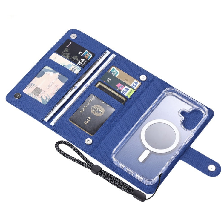 For iPhone 14 Plus ViLi GHA-C Series RFID MagSafe Magnetic Flip Leather Phone Case(Blue) - iPhone 14 Plus Cases by ViLi | Online Shopping UK | buy2fix