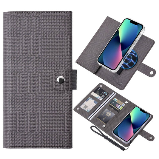 For iPhone 13 ViLi GHA-C Series RFID MagSafe Magnetic Flip Leather Phone Case(Grey) - iPhone 13 Cases by ViLi | Online Shopping UK | buy2fix