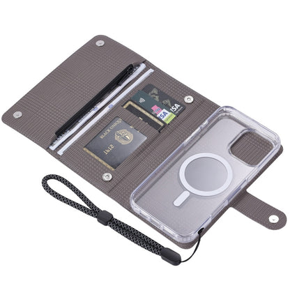 For iPhone 16 Plus ViLi GHB-C Series RFID MagSafe Magnetic Flip Leather Phone Case(Grey) - iPhone 16 Plus Cases by ViLi | Online Shopping UK | buy2fix