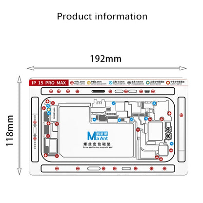 For iPhone 14 Pro Max MaAnt Double-sided Screw Positioning Flexible Soft Magnetic Pad - Magnetic Screws Mat by buy2fix | Online Shopping UK | buy2fix