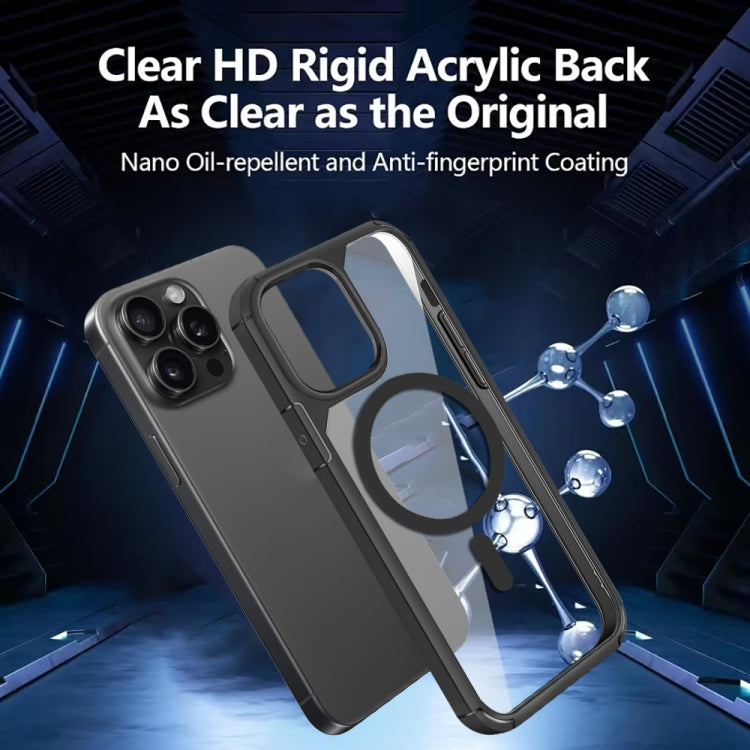 For iPhone 14 Plus MagSafe Acrylic Hybrid TPU Phone Case(Grey) - iPhone 14 Plus Cases by buy2fix | Online Shopping UK | buy2fix