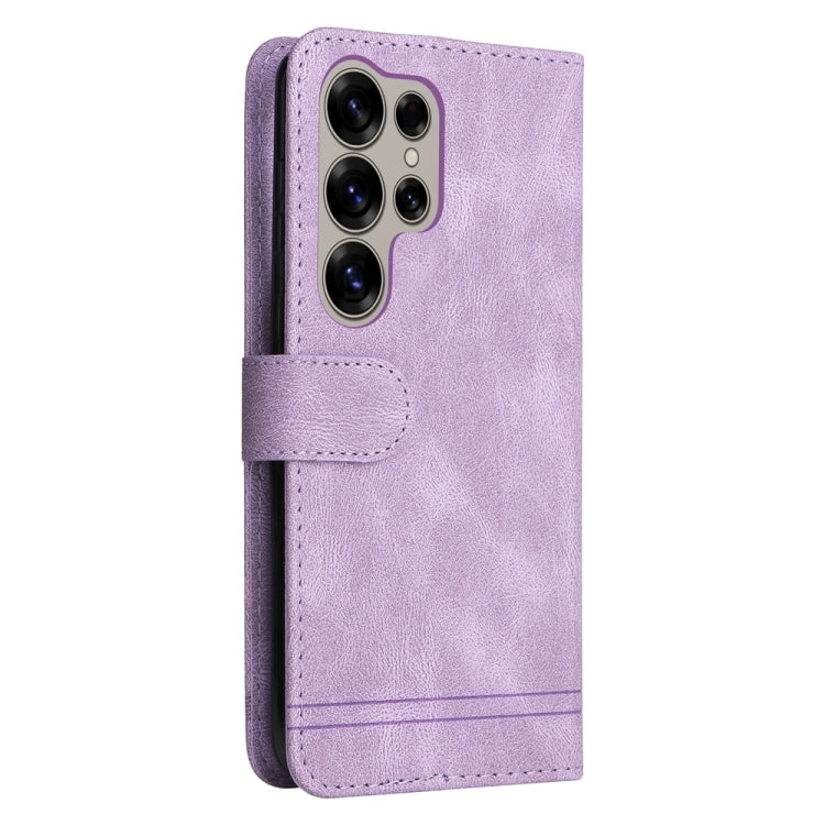 For Samsung Galaxy S25 Ultra 5G Skin Feel Life Tree Metal Button Leather Phone Case(Purple) - Galaxy S25 Ultra 5G Cases by buy2fix | Online Shopping UK | buy2fix