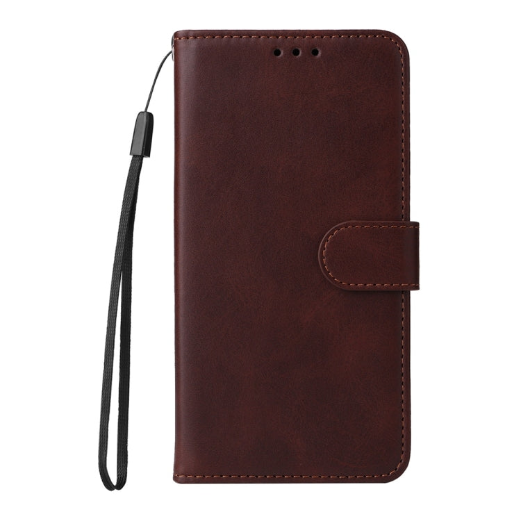 For Samsung Galaxy S25 Ultra 5G Classic Calf Texture Flip Leather Phone Case(Brown) - Galaxy S25 Ultra 5G Cases by buy2fix | Online Shopping UK | buy2fix