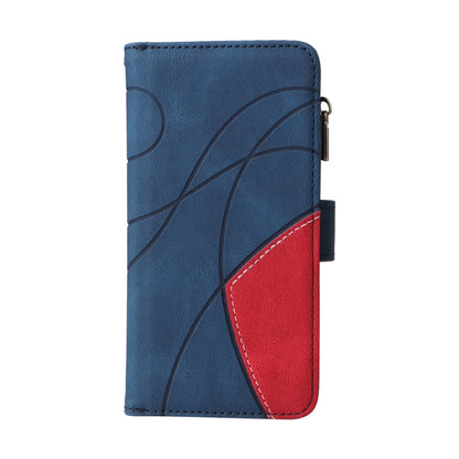 For Samsung Galaxy S25 Ultra 5G Dual-color 9 Card Slots Zipper Wallet Leather Phone Case(Blue) - Galaxy S25 Ultra 5G Cases by buy2fix | Online Shopping UK | buy2fix