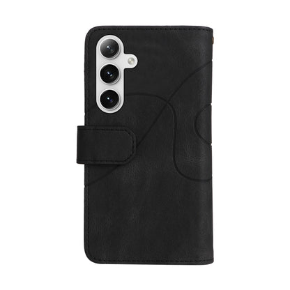 For Samsung Galaxy S25 / S24 5G Dual-color 9 Card Slots Zipper Wallet Leather Phone Case(Black) - Galaxy S25 5G Cases by buy2fix | Online Shopping UK | buy2fix