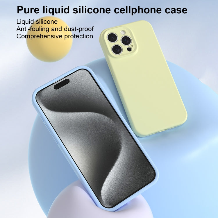 For iPhone 16 Plus Precise Hole Liquid Silicone Jelly Color Full Coverage Phone Case(Khaki) - iPhone 16 Plus Cases by buy2fix | Online Shopping UK | buy2fix