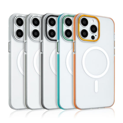 For iPhone 14 Color Edge Skin Feel Frosted MagSafe Magnetic Phone Case(White) - iPhone 14 Cases by buy2fix | Online Shopping UK | buy2fix