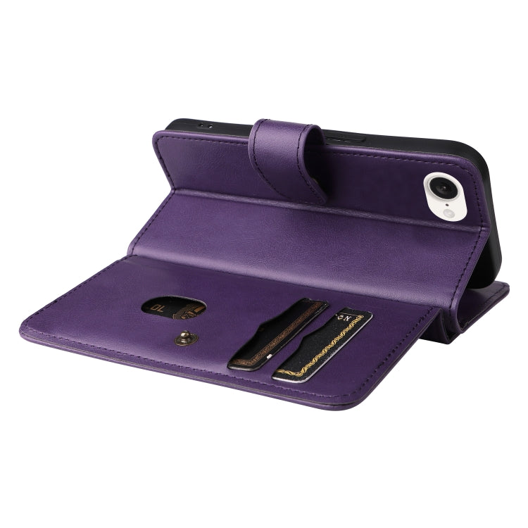 For iPhone SE 2024 Multi-Function Wallet 10 Card Slots Leather Phone Case(Violet) - More iPhone Cases by buy2fix | Online Shopping UK | buy2fix