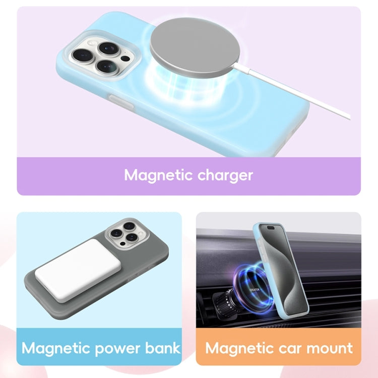 For iPhone 16 Pro Jelly Liquid Silicone MagSafe Magnetic Phone Case(Mint Mambo) - iPhone 16 Pro Cases by buy2fix | Online Shopping UK | buy2fix