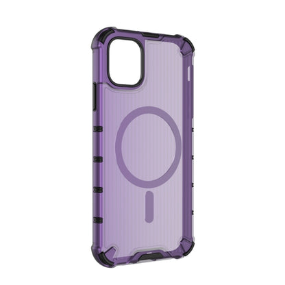 For iPhone 15 Grating Airbag Shockproof MagSafe Frosted Phone Case(Purple) - iPhone 15 Cases by buy2fix | Online Shopping UK | buy2fix