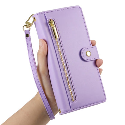 For Redmi K70 Ultra Nine Card-slot Zipper Wallet Bag Leather Phone Case(Purple) - Xiaomi Cases by buy2fix | Online Shopping UK | buy2fix