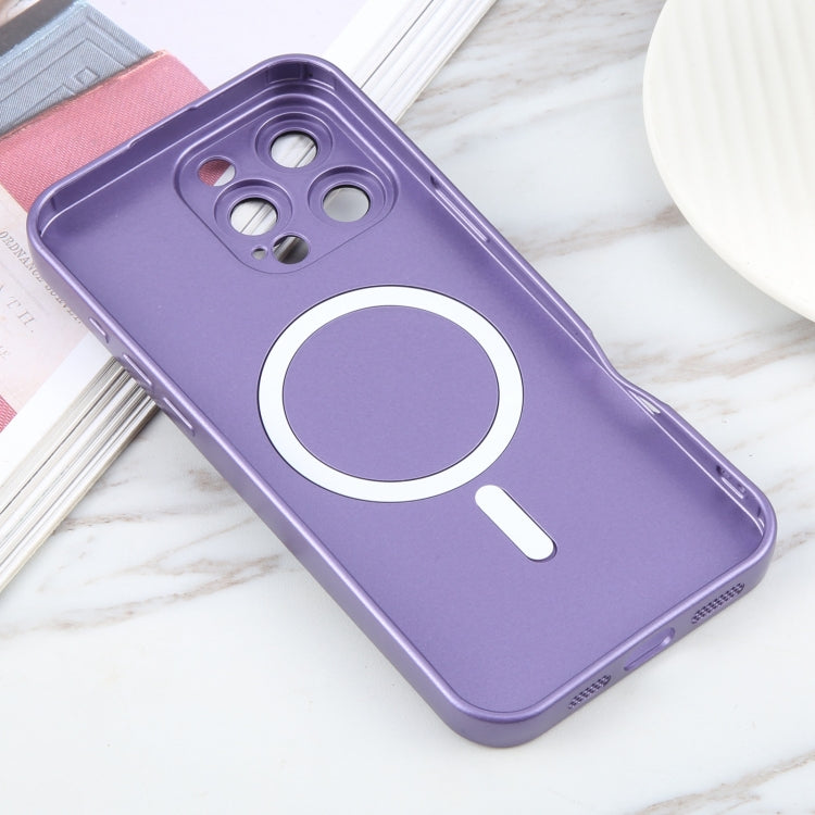 For iPhone 16 Pro Liquid TPU Silicone Solid Color MagSafe Phone Case(Purple) - iPhone 16 Pro Cases by buy2fix | Online Shopping UK | buy2fix