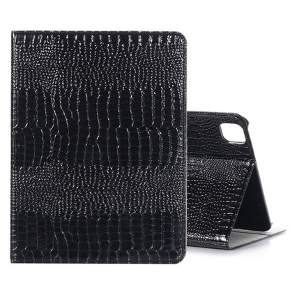 For iPad Pro 11 2024 Crocodile Texture Leather Tablet Case(Black) - iPad Pro 11 2024 Cases by buy2fix | Online Shopping UK | buy2fix