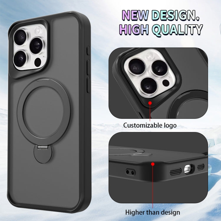 For iPhone 11 Pro Invisible Fulcrum Holder MagSafe Phone Case(Coffee) - iPhone 11 Pro Cases by buy2fix | Online Shopping UK | buy2fix