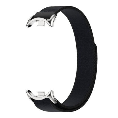 For Xiaomi Smart Band 9 / 8 MIJOBS Nylon Watch Band Wristband(Black Silver) - Watch Bands by MIJOBS | Online Shopping UK | buy2fix