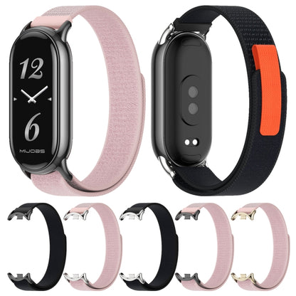 For Xiaomi Smart Band 9 / 8 MIJOBS Nylon Watch Band Wristband(Pink Light Gold) - Watch Bands by MIJOBS | Online Shopping UK | buy2fix