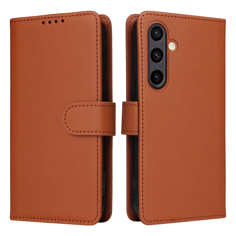 For Samsung Galaxy S24 FE 5G BETOPNICE BN-005 2 in 1 Detachable Imitate Genuine Leather Phone Case(Brown) - Galaxy S24 FE 5G Cases by BETOPNICE | Online Shopping UK | buy2fix