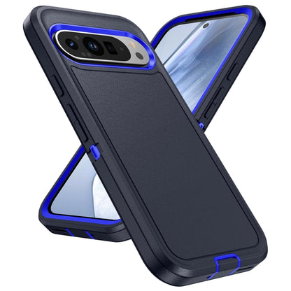 For Google Pixel 9 Life Waterproof Rugged PC + Silicone Phone Case(Dark Blue + Royal Blue) - Google Cases by buy2fix | Online Shopping UK | buy2fix