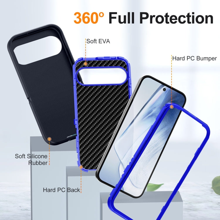 For Google Pixel 9 Life Waterproof Rugged PC + Silicone Phone Case(Dark Blue + Royal Blue) - Google Cases by buy2fix | Online Shopping UK | buy2fix