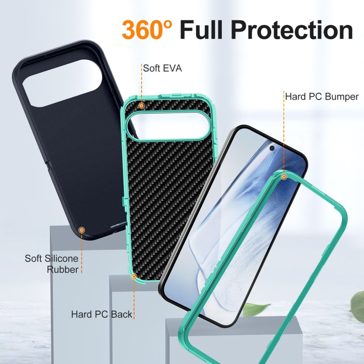 For Google Pixel 9 Life Waterproof Rugged PC + Silicone Phone Case(Dark Blue + Light Blue) - Google Cases by buy2fix | Online Shopping UK | buy2fix