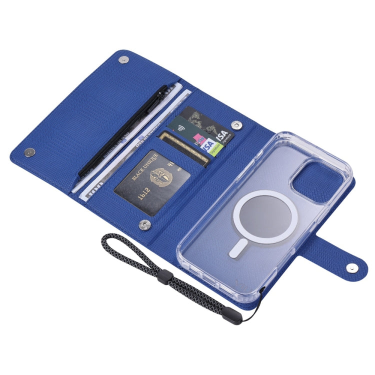 For Samsung Galaxy S24 Ultra 5G ViLi GHB-C Series RFID MagSafe Magnetic Flip Leather Phone Case(Blue) - Galaxy S24 Ultra 5G Cases by ViLi | Online Shopping UK | buy2fix