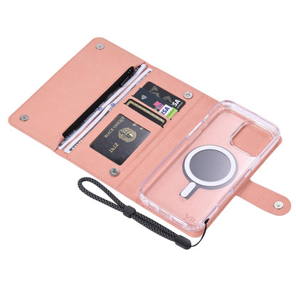 For Samsung Galaxy S24 5G ViLi GHB-C Series RFID MagSafe Magnetic Flip Leather Phone Case(Pink) - Galaxy S24 5G Cases by ViLi | Online Shopping UK | buy2fix