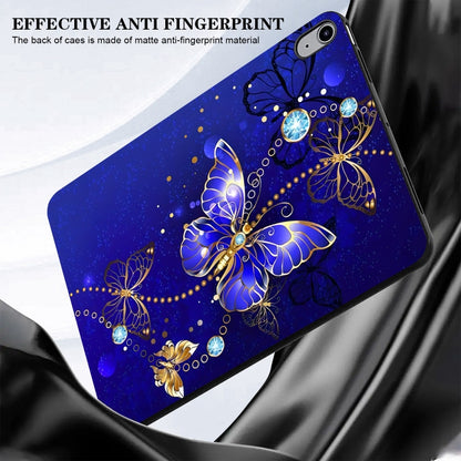 For iPad Air 13 2024 Color Painting Pattern Smart Tablet TPU Case(Blue Butterfly) - iPad Air 13 2024 Cases by buy2fix | Online Shopping UK | buy2fix