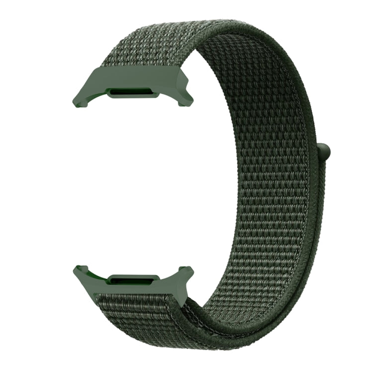 For Samsung Galaxy Watch Ultra 47mm Plastic Connector Nylon Loop Watch Band(Army Green) - Watch Bands by buy2fix | Online Shopping UK | buy2fix