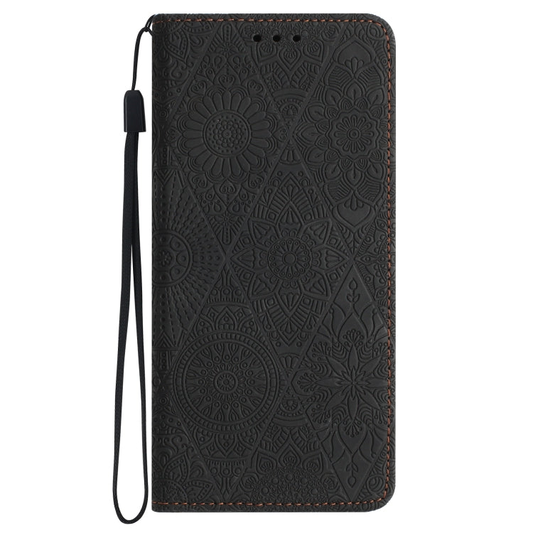 For Google Pixel 9 Pro XL Ethnic Embossed Adsorption Leather Phone Case(Black) - Google Cases by buy2fix | Online Shopping UK | buy2fix