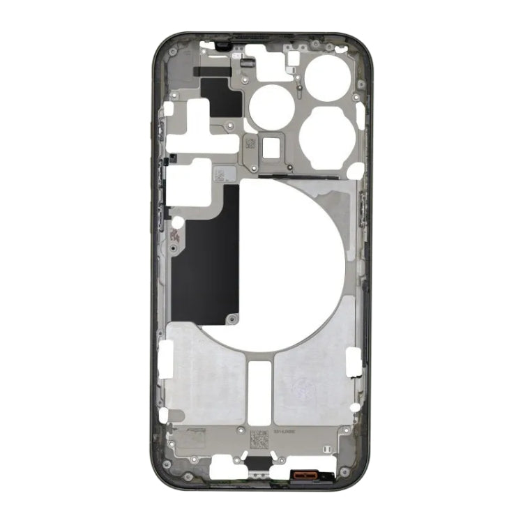 For iPhone 15 Pro Middle Frame Bezel Plate with Side Keys + Card Tray, Version:US Version(Black) - LCD Related Parts by buy2fix | Online Shopping UK | buy2fix