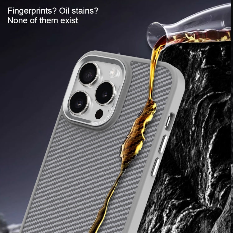 For iPhone 13 Pro Max Carbon Fiber Texture MagSafe Magnetic Shockproof Phone Case(Purple) - iPhone 13 Pro Max Cases by buy2fix | Online Shopping UK | buy2fix