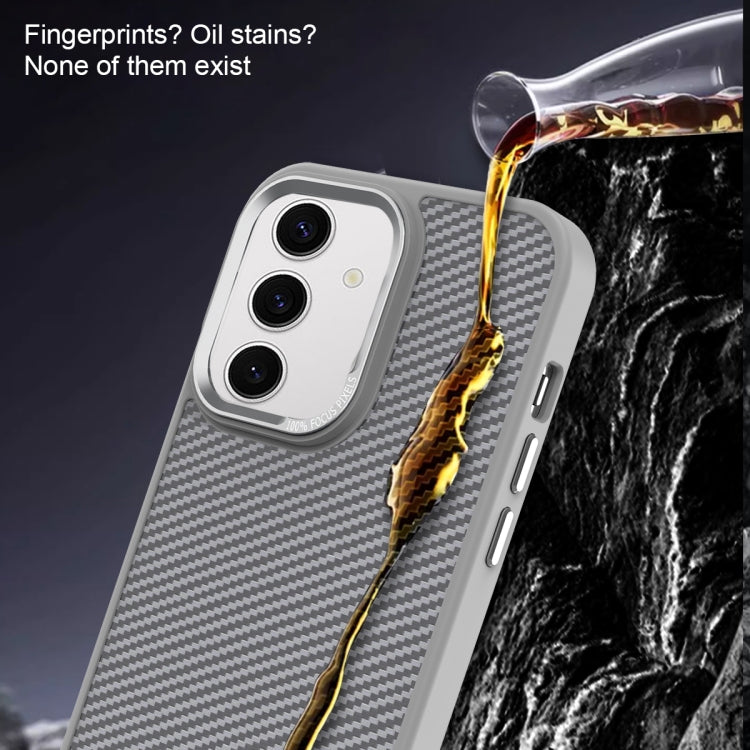 For Samsung Galaxy S24 5G Carbon Fiber Texture MagSafe Magnetic Shockproof Phone Case(Black) - Galaxy S24 5G Cases by buy2fix | Online Shopping UK | buy2fix