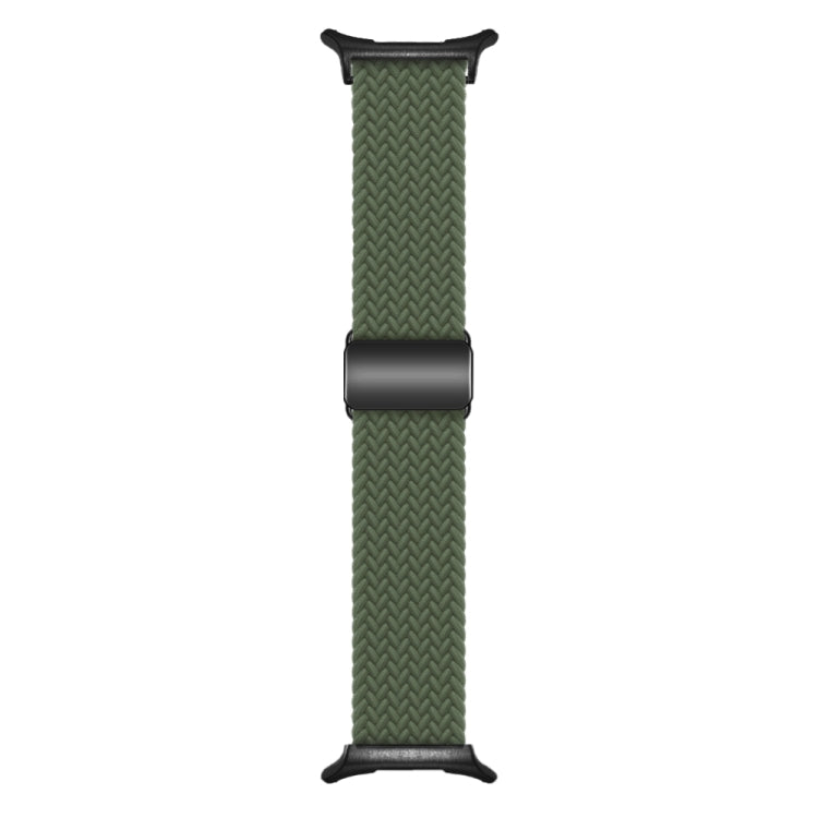 For Samsung Galaxy Watch Ultra 47mm Nylon Loop Magnetic Buckle Watch Band(Dark Olive) - Watch Bands by buy2fix | Online Shopping UK | buy2fix