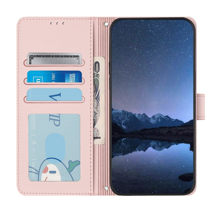 For Redmi K70 Ultra 5G Global Cat Rat Embossed Pattern RFID Leather Phone Case with Lanyard(Pink) - Xiaomi Cases by buy2fix | Online Shopping UK | buy2fix