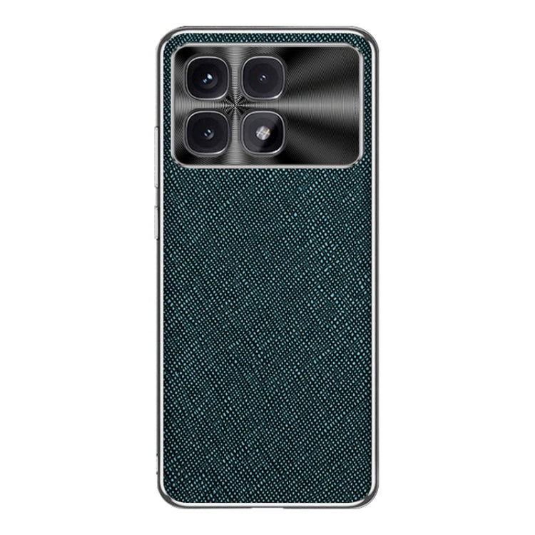 For Redmi K70 Ultra Silver Edge Cross Texture PU Leather Phone Case(Dark Green) - Xiaomi Cases by buy2fix | Online Shopping UK | buy2fix