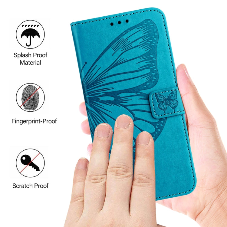 For Redmi K70 Ultra 5G Global Embossed Butterfly Leather Phone Case(Blue) - Xiaomi Cases by buy2fix | Online Shopping UK | buy2fix