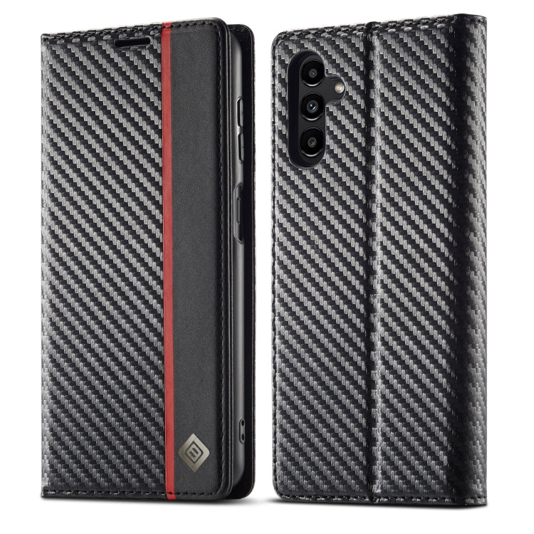 For Samsung Galaxy S24 FE 5G LC.IMEEKE Carbon Fiber Leather Phone Case(Vertical Black) - Galaxy S24 FE 5G Cases by LC.IMEEKE | Online Shopping UK | buy2fix