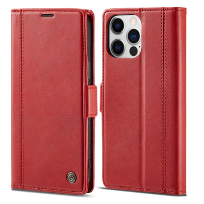 For iPhone 16 Pro LC.IMEEKE Skin-friendly Card Slots Leather Phone Case(Red) - iPhone 16 Pro Cases by LC.IMEEKE | Online Shopping UK | buy2fix