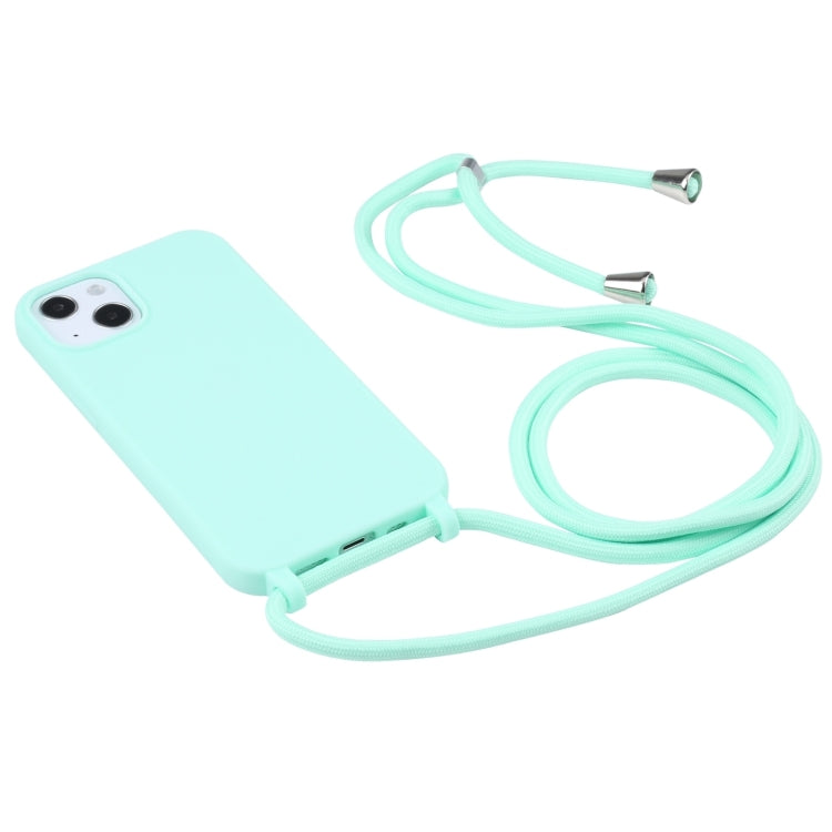 For iPhone 16 Pro Candy Colors TPU Protective Phone Case with Lanyard (Mint Green) - iPhone 16 Pro Cases by buy2fix | Online Shopping UK | buy2fix