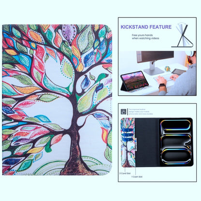 For iPad Air 13 2024 Colored Drawing Leather Tablet Case(Life Tree) - iPad Air 13 2024 Cases by buy2fix | Online Shopping UK | buy2fix