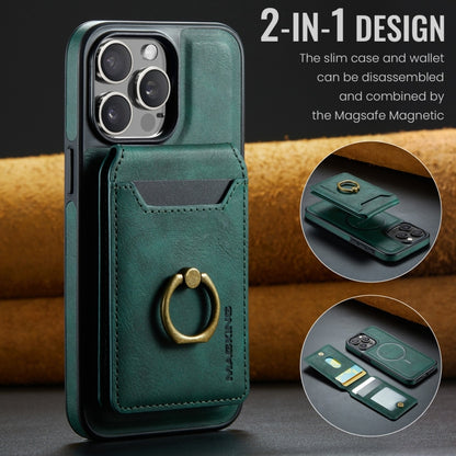 For iPhone 14 Pro Max DG.MING K1 MagSafe Detachable Wallet RFID Back Cover Phone Case(Green) - iPhone 14 Pro Max Cases by DG.MING | Online Shopping UK | buy2fix