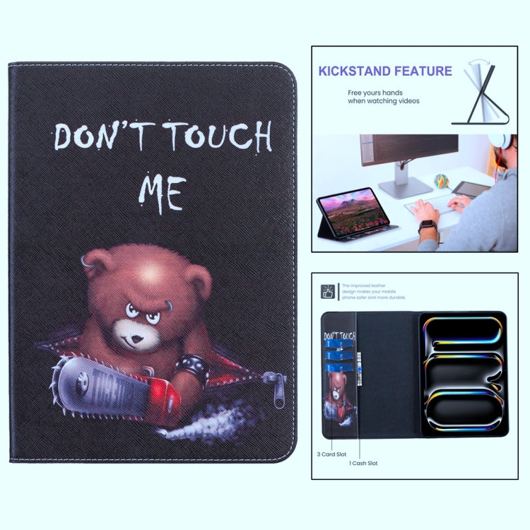 For Samsung Galaxy Tab S6 Lite 2024 Colored Drawing Leather Tablet Case(Bear) - Other Galaxy Tab PC by buy2fix | Online Shopping UK | buy2fix