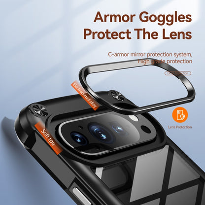 For Google Pixel 9 / 9 Pro TPU + PC Lens Protection Phone Case(Black) - Google Cases by buy2fix | Online Shopping UK | buy2fix