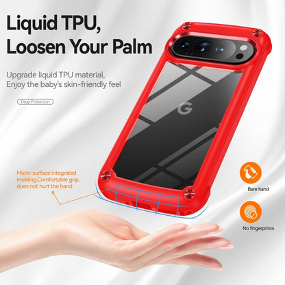 For Google Pixel 9 / 9 Pro TPU + PC Lens Protection Phone Case(Red) - Google Cases by buy2fix | Online Shopping UK | buy2fix